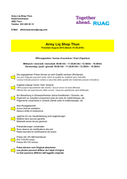 Preisliste August 2016