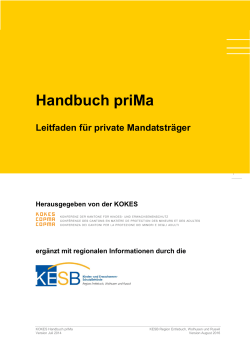 Handbuch priMa - KESB Entlebuch