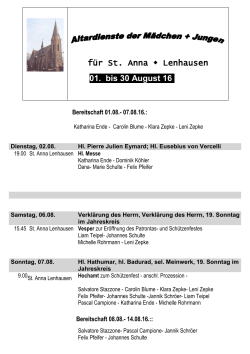 Messdienerplan Lenhausen_August 2016 - Pastoralverbund