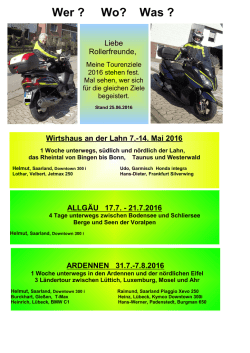 Info f&uuml;r Mitfahrer