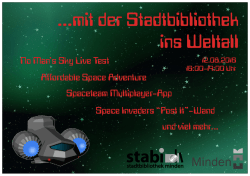 Flyer zum Space-Gaming-Event in der Stadtbibliothek