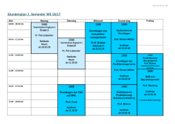 Stundenplan 1. Semester WS 16/17