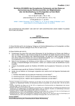 Richtlinie 97/23/EG - Gewerbeaufsicht - Baden