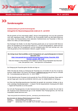PID Nr. 9 / Juli 2016 - Sonderausgabe