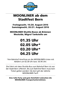 Infos zum Shuttle-Bus