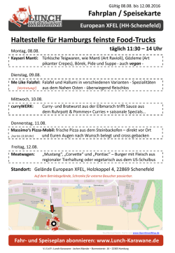 Speiseplan Hamburg-Schenefeld, XFEL - Lunch