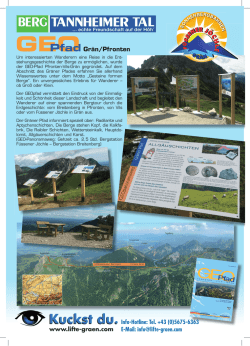 Inserat Sonnenbergbahnen Gr&auml;n GeoPfad.indd