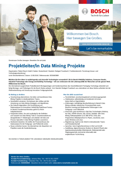 Projektleiter/in Data Mining Projekte