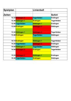 Spielplan Linienball Zeiten Schiri