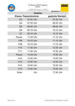 Klasse Papierabnahme Zeitplan geplante Startzeit 07:00 G3 Uhr 07