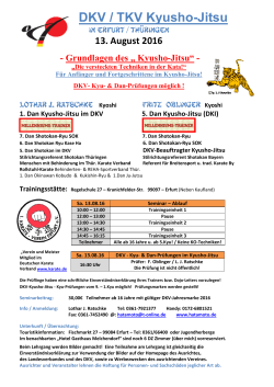 DKV / TKV Kyusho-Jitsu - Lothar Josef Ratschke