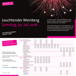 Leuchtender Weinberg Samstag, 30. Juli 2016