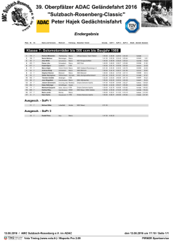 39. Oberpf&auml;lzer ADAC Gel&auml;ndefahrt 2016