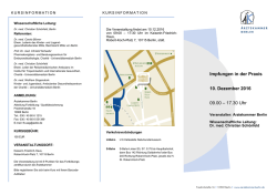 Impfungen in der Praxis 10. Dezember 2016 09.00 &ndash; 17.30 Uhr