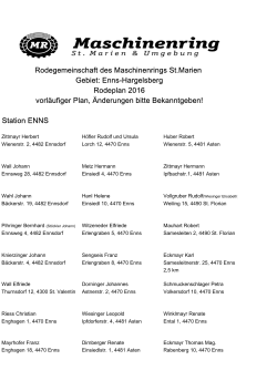 Rodeplan Station Enns 2016