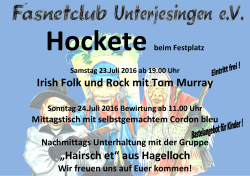 Irish Folk und Rock mit Tom Murray &bdquo;Hairsch et&ldquo; aus Hagelloch
