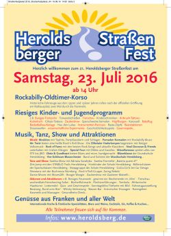 Samstag, 23. Juli 2016 - Schweinfurt Veranstaltungen