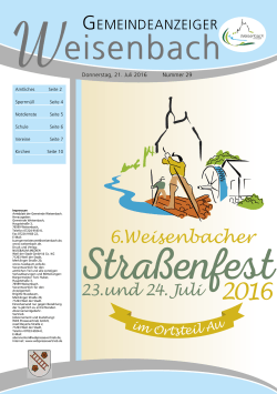 2016-07-21 Gemeindeanzeiger Weisenbach KW29