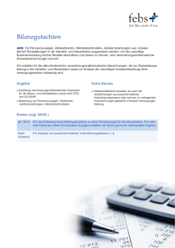 Bilanzgutachten - febs Consulting GmbH
