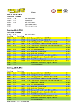 Zeitplan - Schottenring