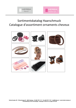 Sortimentskatalog Haarschmuck Catalogue d - herba
