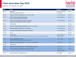 Chain Innovation Day 2016