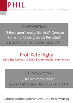 Prof. Kate Rigby - Universität Siegen