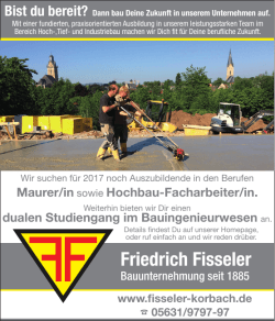 Ausbildung - F. Fisseler Bauunternehmung Korbach