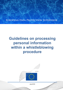 Guidelines - European Data Protection Supervisor