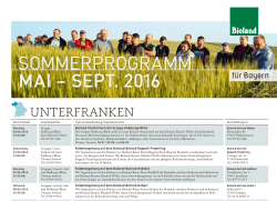 Bioland Bayern Sommerprogramm 2016