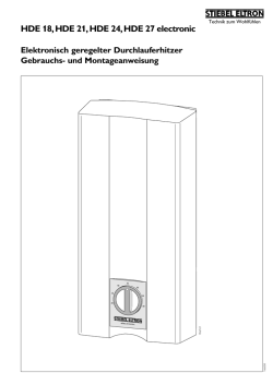 HDE 18, HDE 21, HDE 24, HDE 27 electronic