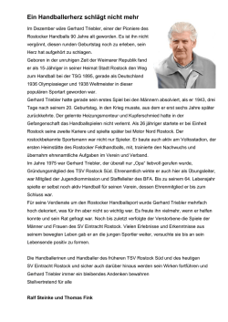 Ein Handballerherz schl&auml;gt nicht mehr