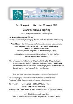 Infos und Anmeldeformular Jungscharlager 2016