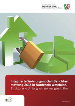 Integrierte Wohnungsnotfall-Berichterstattung 2015 in Nordrhein