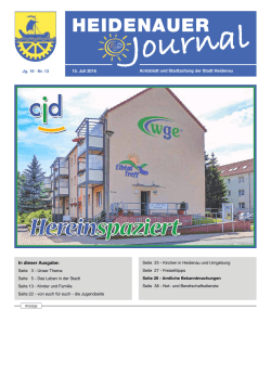 Heidenauer Journal Nr. 13/2016 vom 15.07.2016