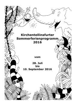 Kirchentellinsfurter Sommerferienprogramm 2016
