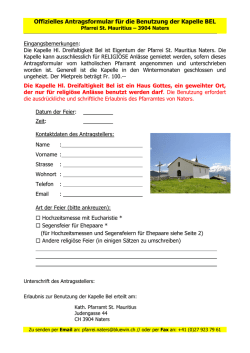 Hl. Dreifaltigkeits-Kapelle Alpe Bel