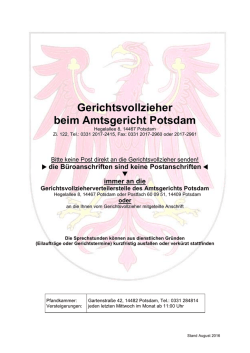 gerichtsvollzieher - Amtsgericht Potsdam