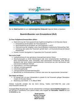 Beamtin/Beamter vom Einsatzdienst (BvE)