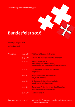 Bundesfeier 2016