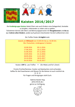 Kaisten 2016/2017 - Elternverein Kaisten