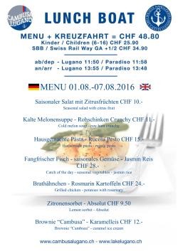 MENU 01.08.-07.08.2016