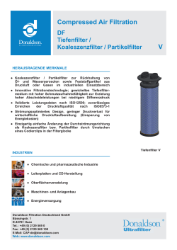 Ultrair V Koaleszensfilter (Datenblatt) - DE