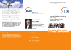 Gesunde Mitarbeiter Gesunde Unternehmen - IGLU-BGM