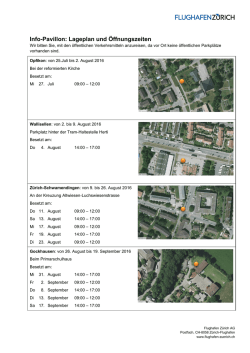 Info-Pavillon: Lageplan und &Ouml;ffnungszeiten