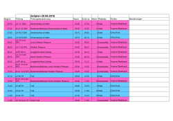 Zeitplan - Roofman Ranch