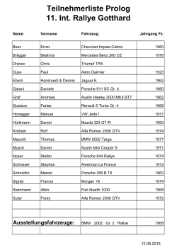 Teilnehmerliste Prolog - für Internet