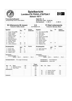 Spielbericht - FC Bad Liebenwerda