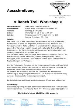 Ausschreibung Trail Workshop September 2016