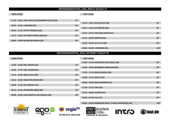 Running Order to go - Obstwiesenfestival